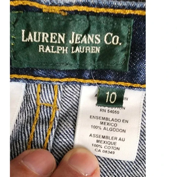 Lauren Jeans Co Ralph Lauren Dark Wash Denim Jeans Classic Fit Size 10‎ - Picture 9 of 11